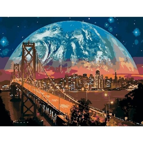 Картина по номерам Луна над Сан-Франциско 40х50 см Art Hobby Home