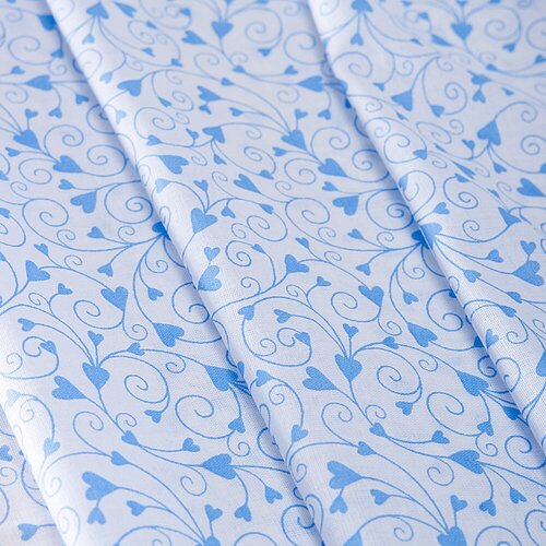 Ткань Полина сортовая голубой узор (9347-1)