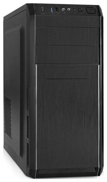 Корпус Miditower ExeGate XP-334UC-XP600 (ATX, XP600 с вент. 12см, 1*USB+1*USB3.0+1*TypeC, аудио, черный)