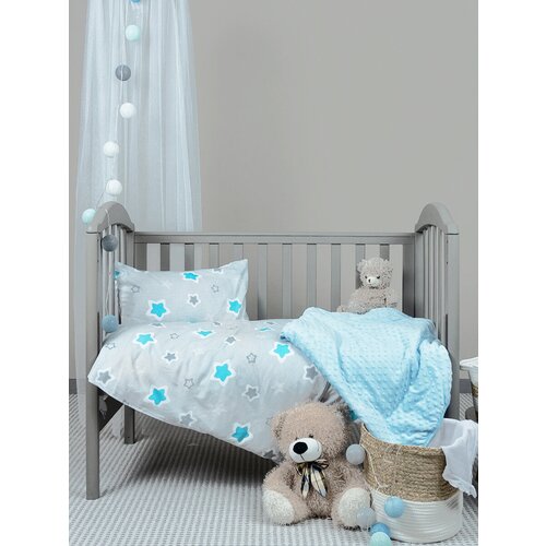 Комплект постельного белья Детский в кроватку Galtex Звездочки светло-серый комплект постельного белья детский в кроватку