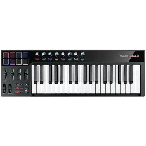 donner music d 37 midi клавиатура 37 клавиш DONNER D-37 Starrykey USB MIDI клавиатура, 37 клавиш