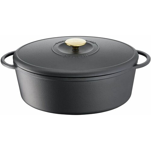 Кастрюля TEFAL Heritage E2230604, 7.2л, с крышкой, черный [2100112464]