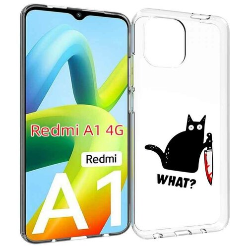 Чехол MyPads котик-убийца для Xiaomi Redmi A1 задняя-панель-накладка-бампер