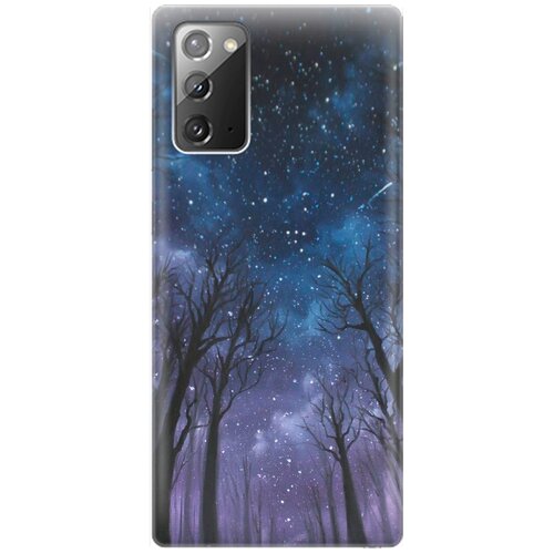 ультратонкий силиконовый чехол накладка для samsung galaxy a10 с принтом ночной лес Ультратонкий силиконовый чехол-накладка для Samsung Galaxy Note 20 с принтом Ночной лес