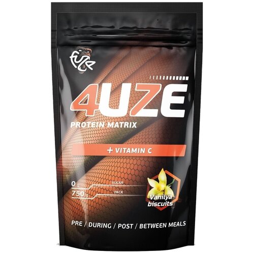 фото Мультикомпонентный протеин от fuze "4uze 47% + vitamin c" 750 г : сливочная карамель