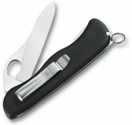 Нож перочинный Victorinox Sentinel One Hand 0.8416. M3 111мм 5функц. черный карт. коробка