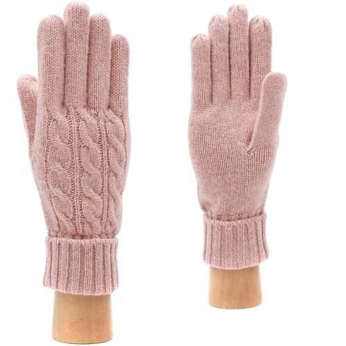 фото Перчатки fabretti, демисезон/зима, шерсть, подкладка, размер 7, розовый