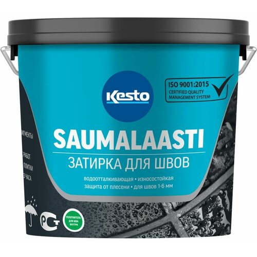 затирка для швов kesto 28 saumalaasti 1 6мм 3кг песочный арт t3546 003 Kesto Saumalaasti 32 затирка 3кг темно-коричневый 80966