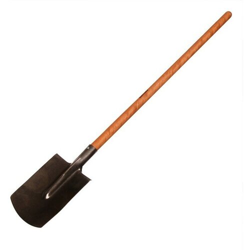 лопата штыковая острая с удлинённым деревянным черенком без ручки finland Лопата штыковая, прямоугольная, с черенком