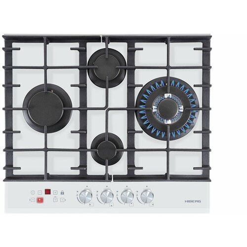 Газовая варочная панель HIBERG VM 6145 W независимая белый 2257900₽