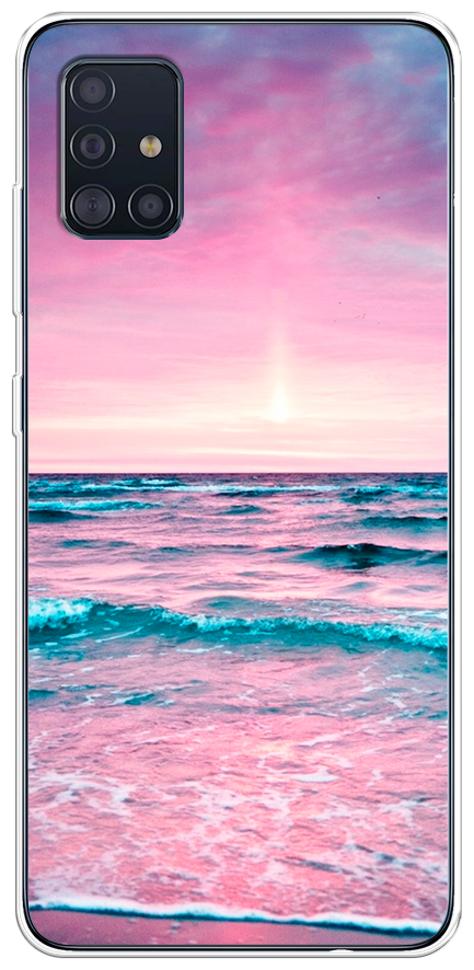 Силиконовый чехол на Samsung Galaxy A51 / Самсунг Гэлакси А51 Розовое море