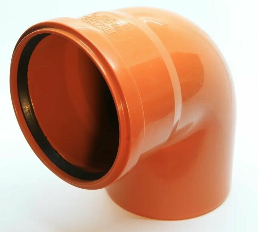 Отвод полипропиленовый для внешней канализации 110 мм * 90 (875) градусов (2шт) Flextron