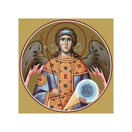 Икона на дереве ручной работы - Ангел (на Царские врата), 15x20x4,0 см, арт Ид4537