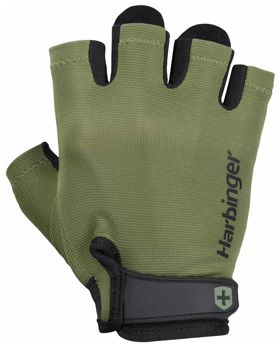 Фитнес перчатки Harbinger Power 2.0, зеленые, унисекс, L