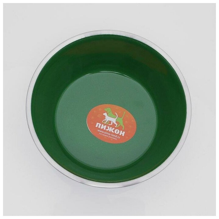 Миска утяжеленная цветная, с силиконовым основанием, 300 мл, зеленая - фотография № 2