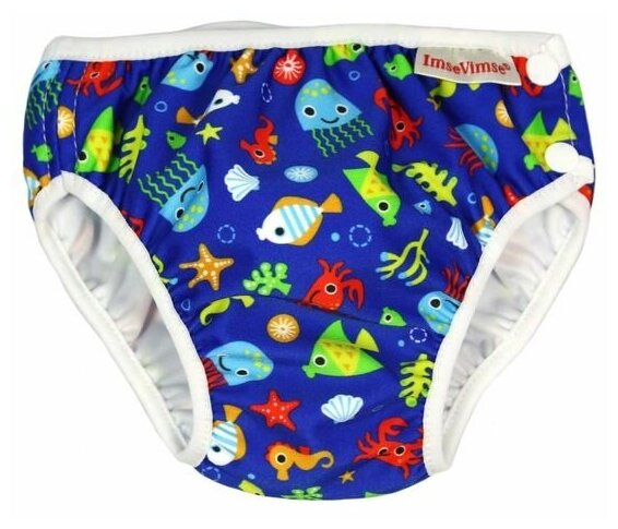 ImseVimse трусики Swim Diapers XL (11-14 кг) 1 шт., Blue Sea Life