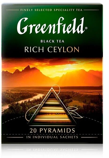 Чай черный Greenfield Rich Ceylon в пирамидках