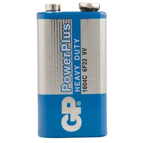 Батарейка GP PowerPlus MN1604 (6F22) Крона, солевая, OS1, цена за штуку, 288126 батарейка smartbuy mn1604 6f22 солевая крона