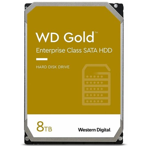 Жесткий диск WD Gold WD8004FRYZ, 8ТБ, HDD, SATA III, 3.5