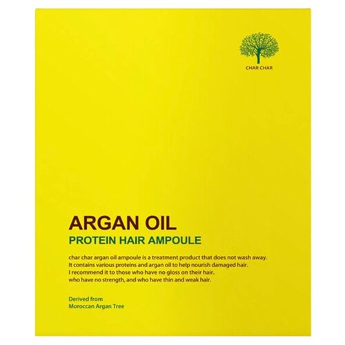 Char Char Argan Oil Protein Hair Ampoule - Чар Чар Арган Ойл Набор восстанавливающей сыворотки для волос с аргановым маслом, 5*15 мл -