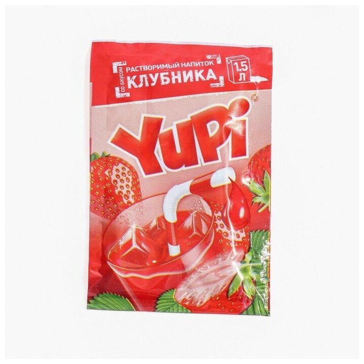 Растворимый напиток YUPI Клубника, 12 г(2 шт.)