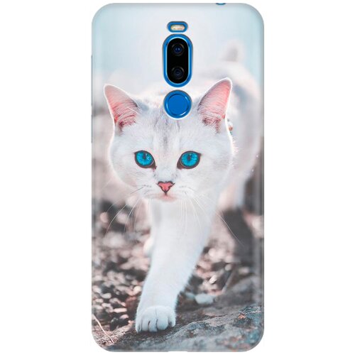 фото Силиконовый чехол на meizu x8 / мейзу х8 с принтом "голубоглазый кот" gosso