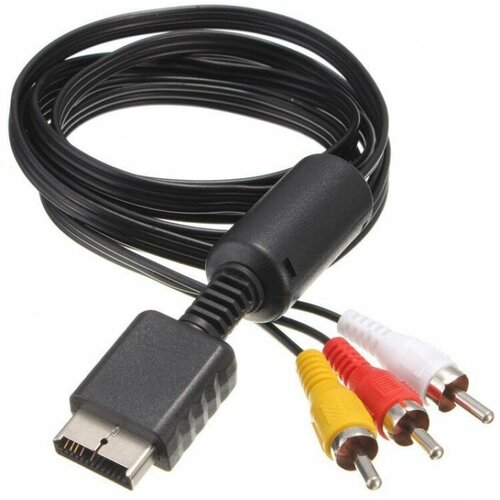 Композитный AV кабель (Composite Cable) 1.8m (PS One) переходник конвертер для подключения sony playstation 2 ps2 через hdmi