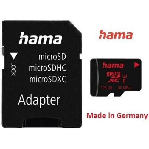 Карта памяти HAMA 00213116 MicroSD UHC-1 Class10 128 GB microsd aigo 128 gb