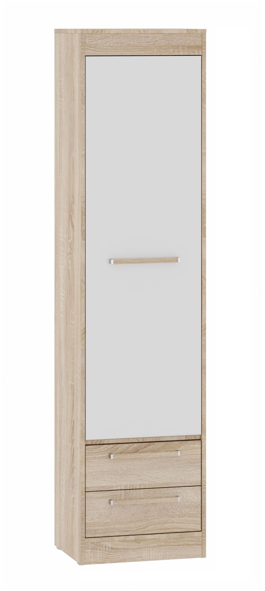Шкаф-пенал нк-мебель оксфорд ШК-1 Дуб Сонома/Белый глянец 71050114