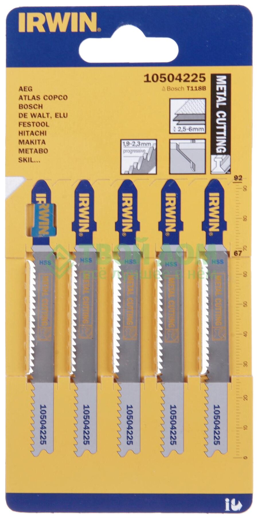 Пилка для электролобзика Irwin 10504225