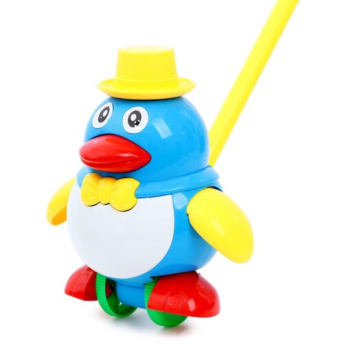 каталка на палочке пингвин цвета микс Каталка на палочке «Пингвин», цвета микс