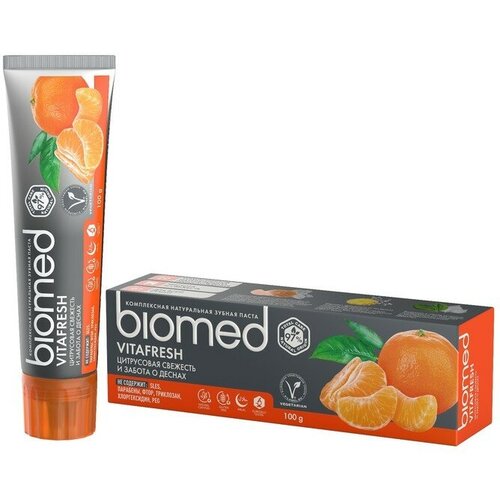 Зубная паста Biomed Citrus Fresh, 100 г уход за полостью рта nordics зубная паста morning fresh coconut mint