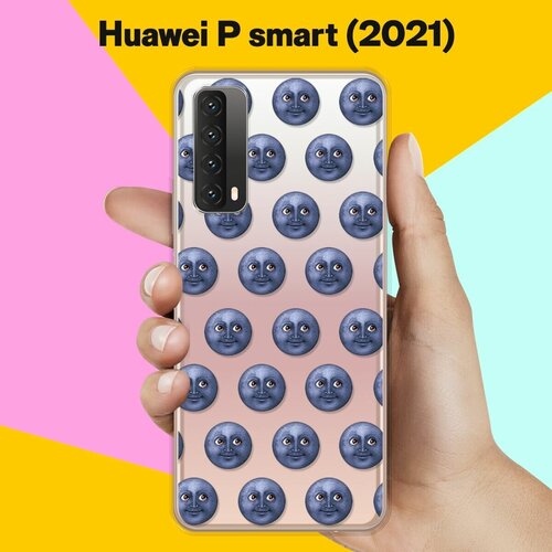 Силиконовый чехол Луна на Huawei P Smart 2021 силиконовый чехол жираф на акуле на huawei p smart 2021 хуавей п смарт 2021