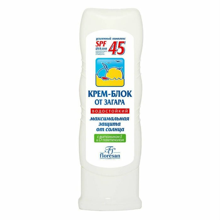 Флоресан Крем-блок от загара водостойкий SPF45 60 мл 1 шт