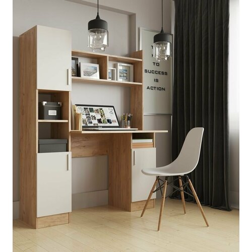 Компьютерный стол Комфорт 6 Дуб крафт золотой-Кашемир