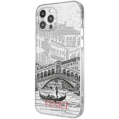 Силиконовый чехол с защитой камеры Mcover для Apple iPhone 12 Pro с рисунком Венеция силиконовый чехол с защитой камеры mcover для apple iphone 11 с рисунком венеция