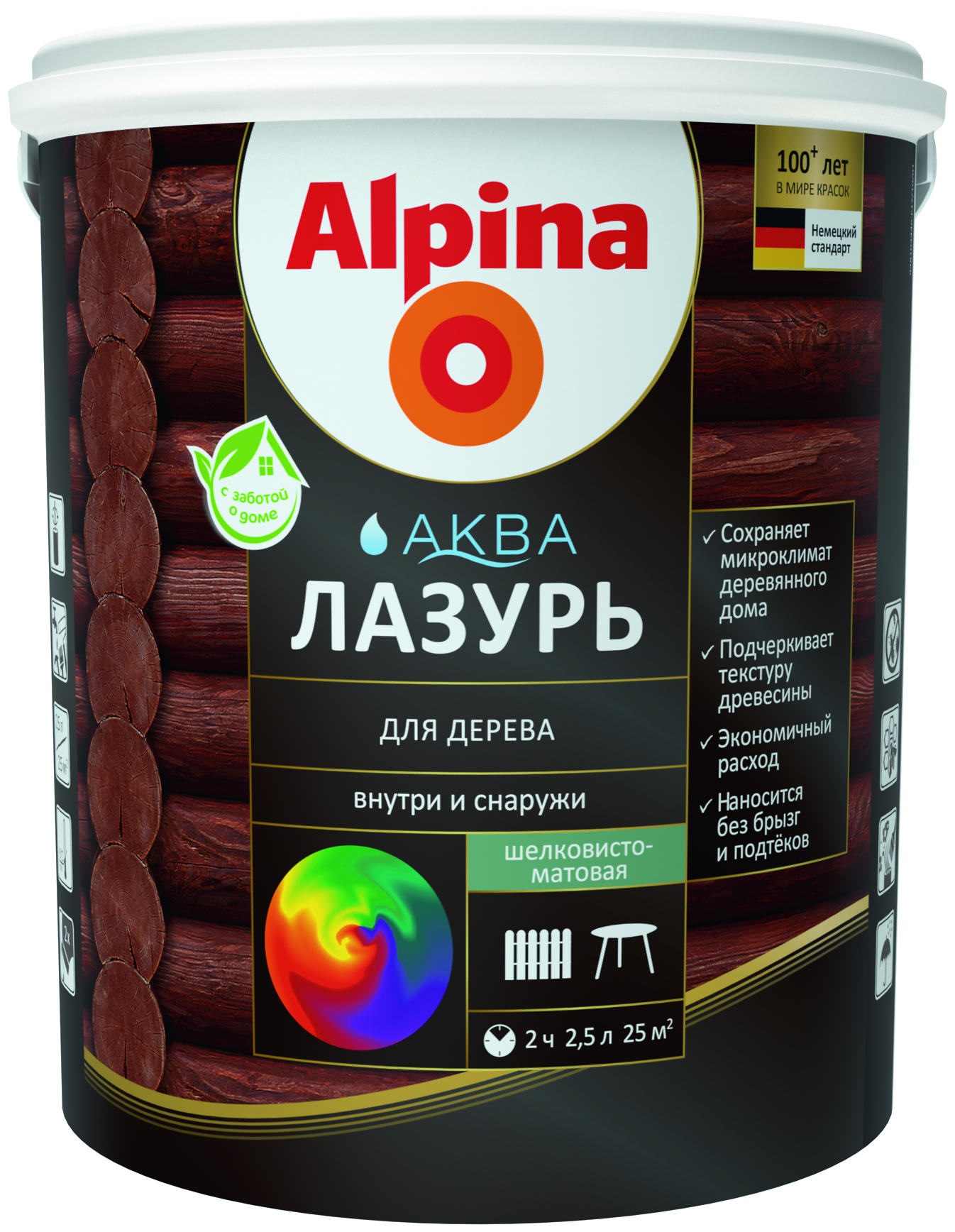 Краска акриловая Alpina Аква Лазурь