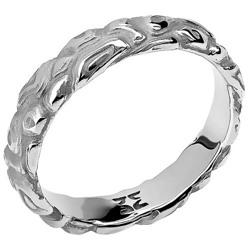 серебряные обручальное кольцо тотем тигр 5 мм Кольцо обручальное Эстет, серебро, 925 проба, размер 18