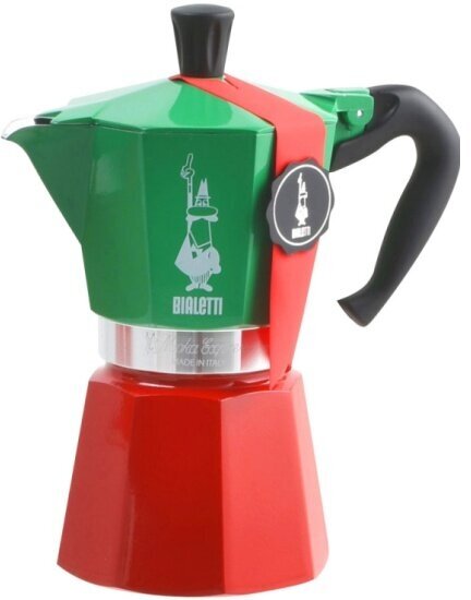 Кофеварка гейзерная Bialetti Moka Express, 6 чашек, триколор