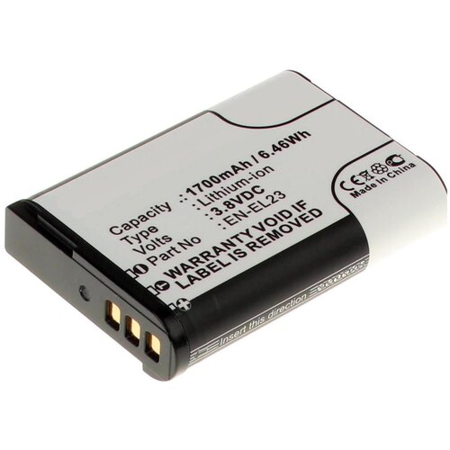 Аккумуляторная батарея iBatt 1700mAh для Nikon Coolpix P900s, Coolpix P610s аккумуляторная батарея ibatt ib a1 f189 1200mah для камер nikon en el5