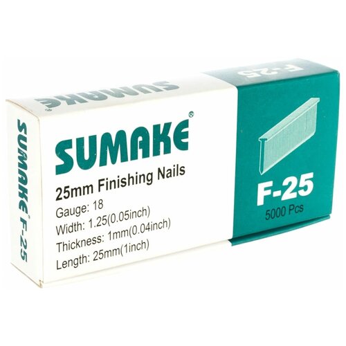 гвозди garage f 25 8142660 Гвозди SUMAKE для пистолета, F-25, 25 мм, 5000 шт.