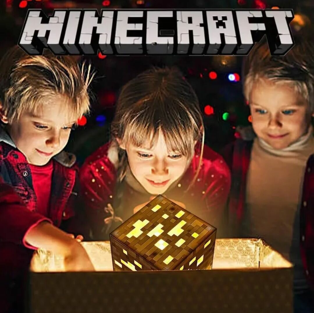 Майнкрафт/Minecraft Ночник светильник Факел детский пиксельный - фотография № 5