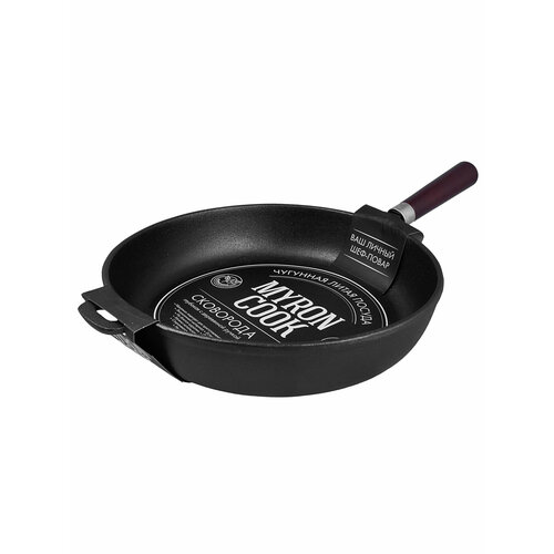 Сковорода глубокая Evolution чугунная, с деревянной ручкой, 28 см