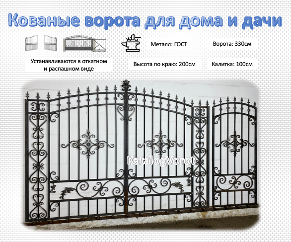 фото Кованые ворота и калитка
