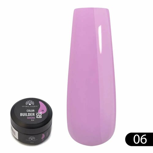 Гель для моделирования ногтей 15 гр, Color Builder Gel 06- Sakura