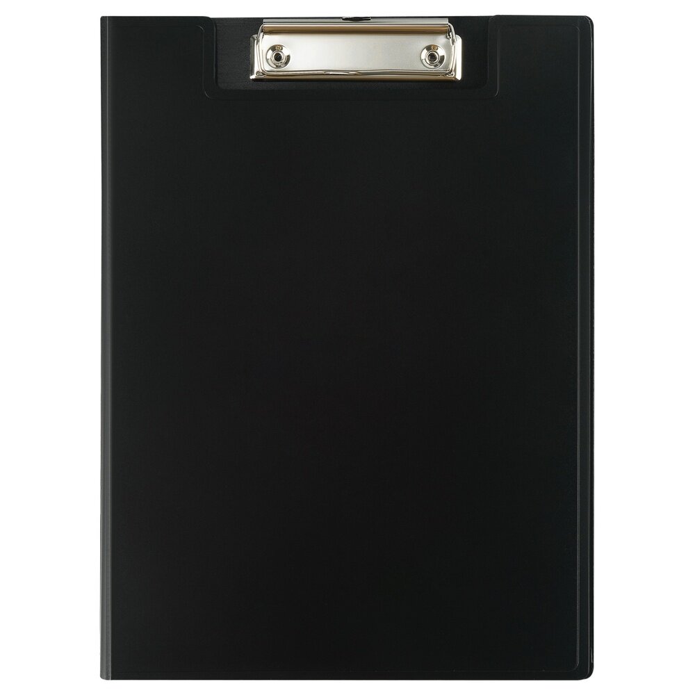 Папка-планшет СТАММ с зажимом А4, 1500 мкм, пластик, черный (ММ-30894)