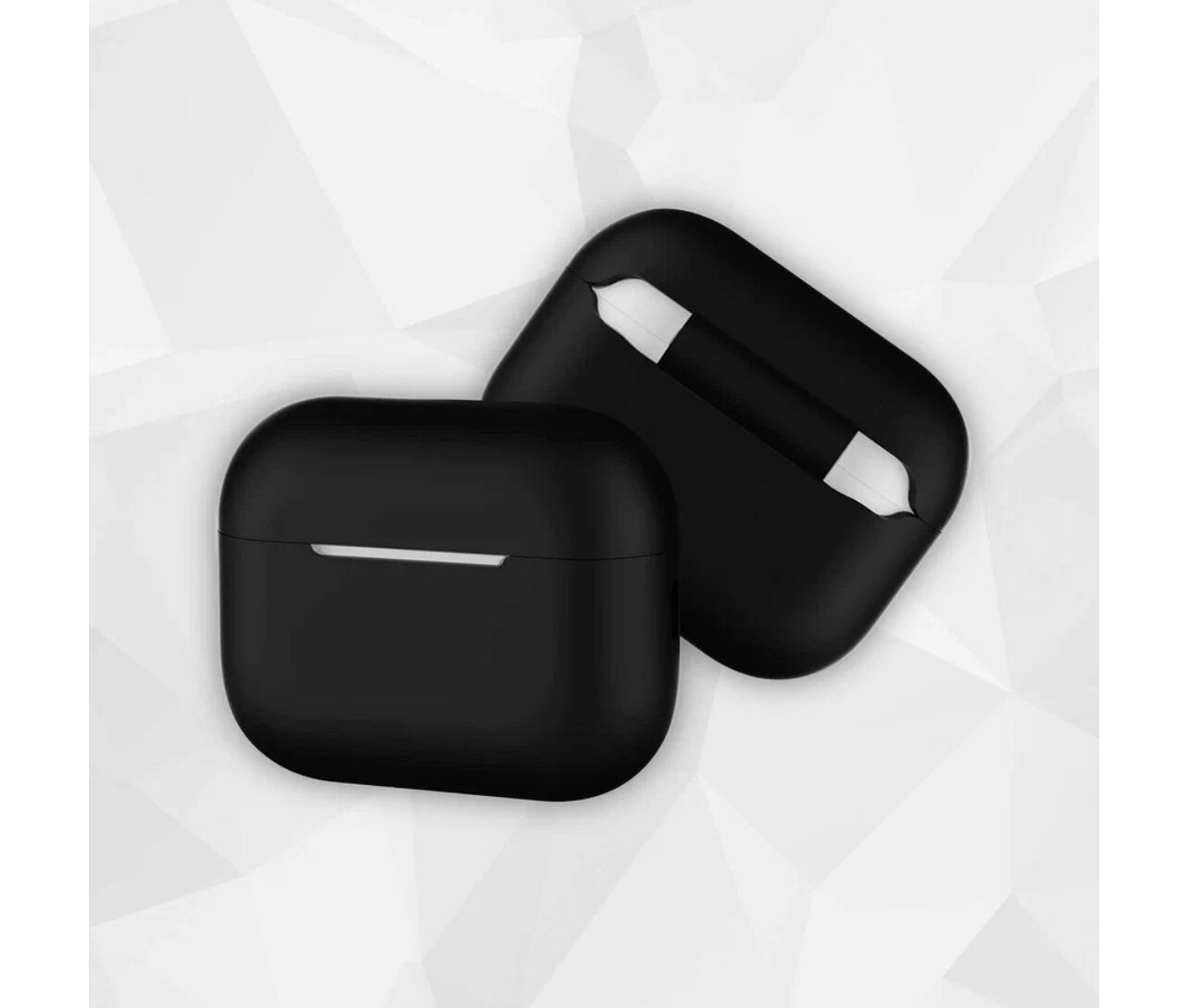 Cиликоновый чехол для наушников Apple AirPods Pro 2 (2022-2023), цвет Черный (black), ультратонкий