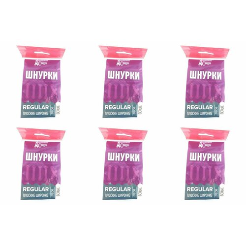 Домашний Сундук Шнурки Регуляр плоские широкие черные, 90 см, 6 уп