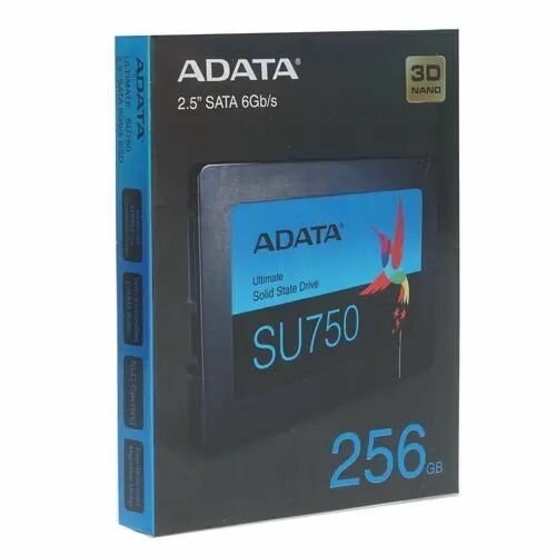 Твердотельный накопитель SSD A-Data SATA III 256Gb Ultimate SU750 2.5" (TLC,550/520 Мб/с) - фото №12