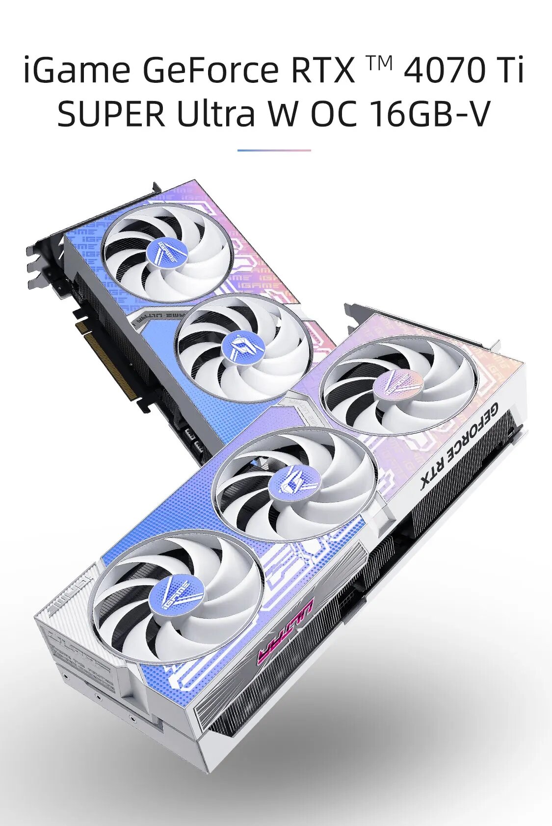 Видеокарта Colorful GeForce RTX 4070TI SUPER 16G Ultra White OC 16GB-V